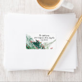 フェスティバルグリーンレッドクリスマスボタニカルアドレス ラベル (インサイチュ)