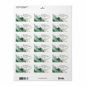 フェスティバルグリーンレッドクリスマスボタニカルアドレス ラベル (フルシート)