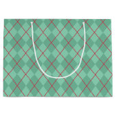 フェスティバルグリーンレッドクリスマス抱き枕 ラージペーパーバッグ (正面)