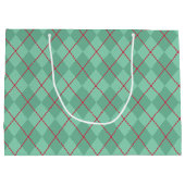 フェスティバルグリーンレッドクリスマス抱き枕 ラージペーパーバッグ (裏面)