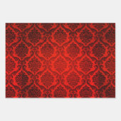 フェスティバルグリーンレッド&金ゴールドトナカイ ラッピングペーパーシート (正面2)