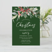 フェスティバルグリーン企業のオフィスクリスマスパーティー 招待状 (スタンド正面)