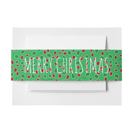 フェスティバルグリーン招待状用帯 招待状ベリーバンド (正面例)