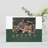 フェスティバルグリーン金ゴールドジョイブル2写真クリスマス シーズンカード (スタンド正面)