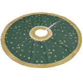 フェスティバルグリーン&金ゴールドスタークリスマスツリースカート フリース ツリースカート (アングル)