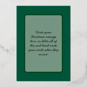 フェスティバルグリーン&金ゴールドモダンクリスマスツリー 箔シーズンカード (裏面)