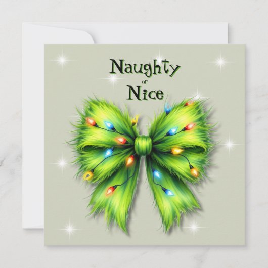 フェスティバルグリーンBow-Lightsまいけなたは素敵な写真 シーズンカード (正面)