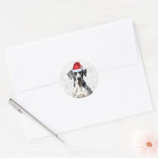 フェスティバルグレートダンとウーフワードアートクリスマス ラウンドシール (封筒)