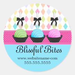 フェスティバルケカラフルーキポップベーカリーボックスシール ラウンドシール