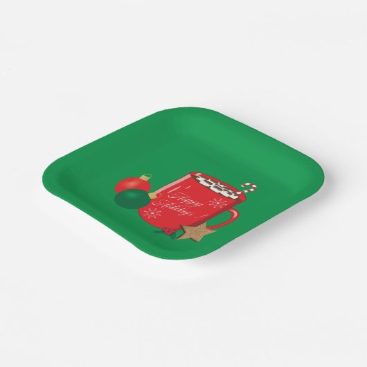 フェスティバルコカマググリーンホリデー紙プレート ペーパープレート (傾斜あり)