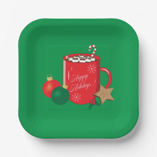 フェスティバルコカマググリーンホリデー紙プレート ペーパープレート (正面)