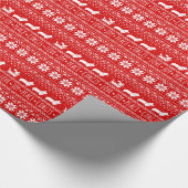 フェスティバルコギスクリスマスホリデーパターンクリスマス ラッピングペーパー (角)