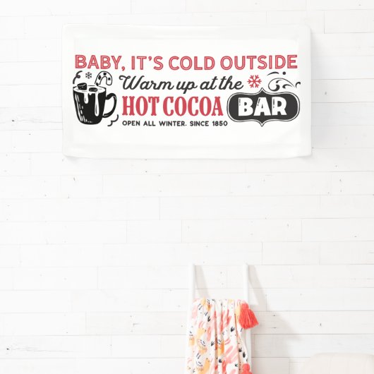 フェスティバルココアバーベンダー外の寒さ 横断幕 (インサイチュ)