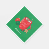 フェスティバルココアマググリーンホリデーペーパーナプキン スタンダードランチョンナプキン (角)