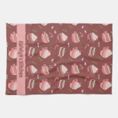 フェスティバルココアマグパターンホリデーキッチンタオル キッチンタオル (横)