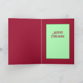 フェスティバルコルギデコレータクリスマスカード ノートカード (内部)