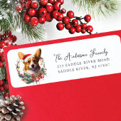 フェスティバルコルギドッグインサンタハット差出人住所 ラベル