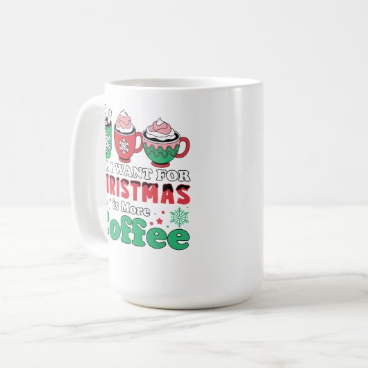 フェスティバルコーヒーカップとクリスマスことわざ コーヒーマグカップ (正面左)