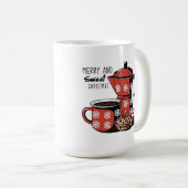 フェスティバルコーヒーカップとホリディトリートを表示 コーヒーマグカップ (正面右)