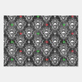 フェスティバルゴシックスカルクリスマスラッピング紙 ラッピングペーパーシート (正面3)