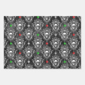フェスティバルゴシックスカルクリスマスラッピング紙 ラッピングペーパーシート (正面2)