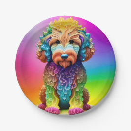 フェスティバルゴルデンドルパピーチルドバースデーパーティー ペーパープレート