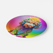 フェスティバルゴルデンドルパピーチルドバースデーパーティー ペーパープレート (アングル)