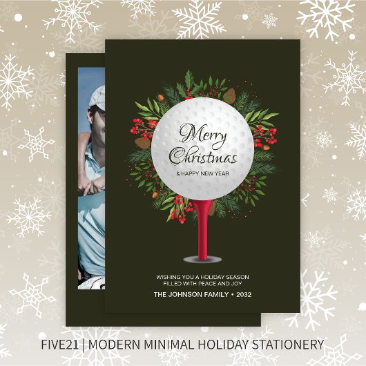 フェスティバルゴルフティーショットのクリスマスグリーン写真 シーズンカード