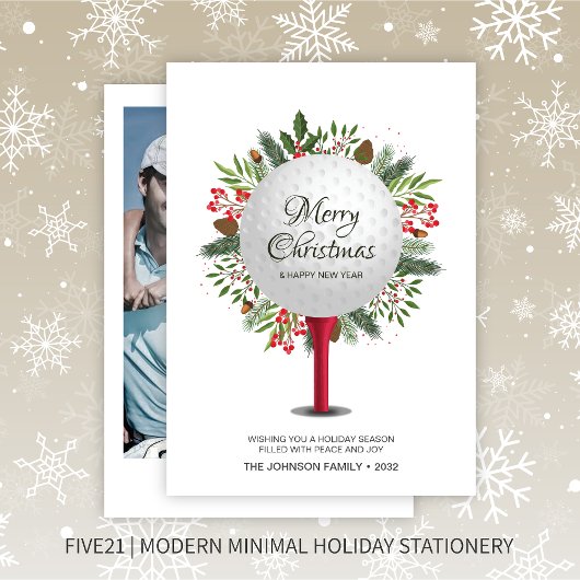 フェスティバルゴルフティーショットのクリスマスグリーン写真 シーズンカード