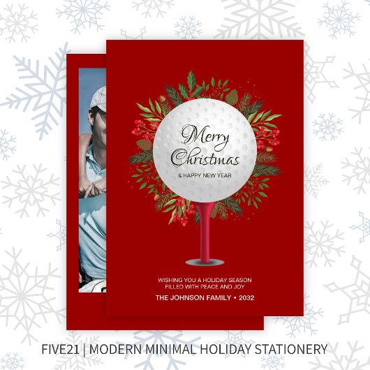 フェスティバルゴルフティーショットのクリスマスグリーン写真 シーズンカード