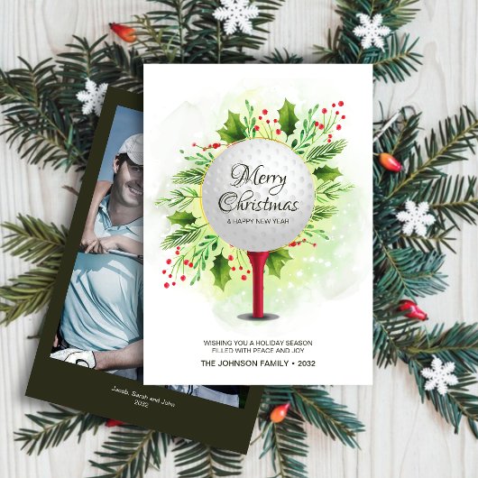 フェスティバルゴルフティーショットのクリスマスグリーン写真 シーズンカード