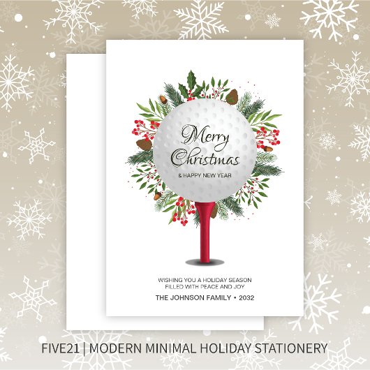 フェスティバルゴルフティーショットクリスマスグリーン シーズンカード