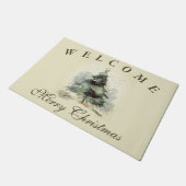 フェスティバルゴールデンウェルカムメリークリスマス ドアマット (アングル)