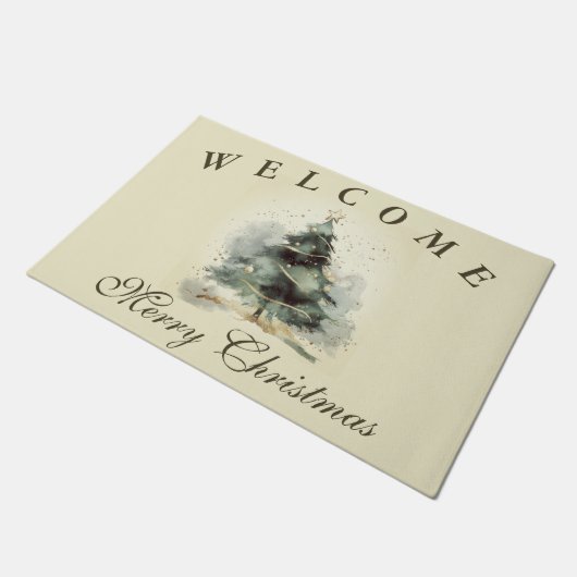 フェスティバルゴールデンウェルカムメリークリスマス ドアマット (アングル)