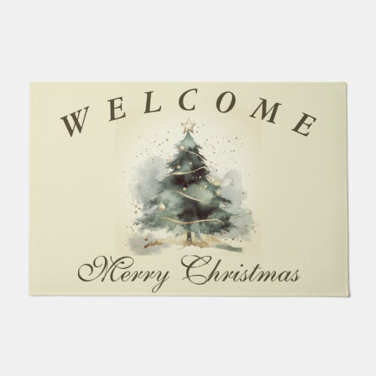 フェスティバルゴールデンウェルカムメリークリスマス ドアマット (正面)