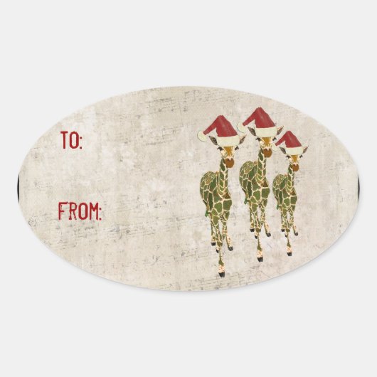 フェスティバルゴールデンギラッフェズギフトステッカー 楕円形シール (正面)