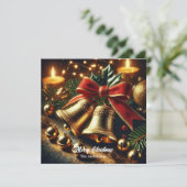 フェスティバルゴールデンクリスマスベルと装飾 シーズンカード (スタンド正面)