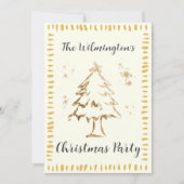 フェスティバルゴールデンツリークリスマスパーティの招待状 招待状 (正面)