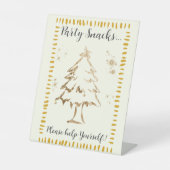 フェスティバルゴールデンツリークリスマスパーティースナック 台座サイン (正面)