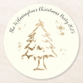 フェスティバルゴールデンツリークリスマスパーティー ラウンドペーパーコースター (正面)