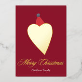 フェスティバルゴールデンハートとクリスマスハットレッド 箔シーズンカード (正面)