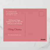 フェスティバルゴールデンハートとクリスマスハットレッド 箔シーズンポストカード (裏面)