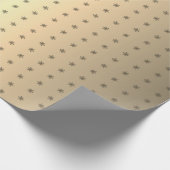 フェスティバルゴールデンメタリックスノーフレーククリスマス ラッピングペーパー (角)