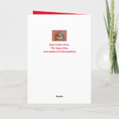 フェスティバルゴールデンレトリバーキュートクリスマス シーズンカード (裏面)