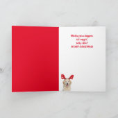 フェスティバルゴールデンレトリバーキュートクリスマス シーズンカード (内部)