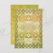 フェスティバルゴールデン空白のカード抽象芸術ケルトデザイン 招待状 (正面/裏面)
