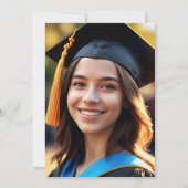 フェスティバルゴールデン紙吹雪オンピンク卒業パーティー 招待状 (裏面)