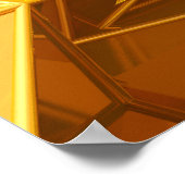 フェスティバルゴールデン背景(三角形、バスルーム) ポスター (角)