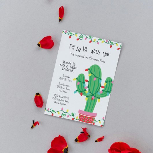 フェスティバルサボスクリスマスパーティの招待状 招待状