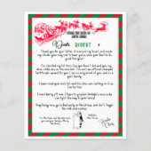 フェスティバルサンタからのクリスマスレター (正面)